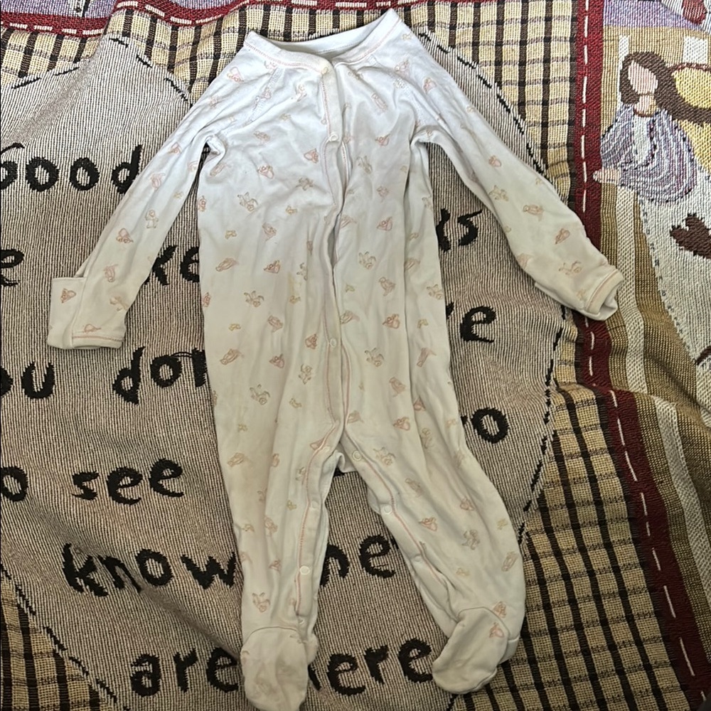 White and Pink Sleep Sacks Pajamas